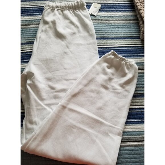 BP Cotton Blend White High Waisted Jogger Sweatpants Womens Size Large (L) - Picture 1 of 8